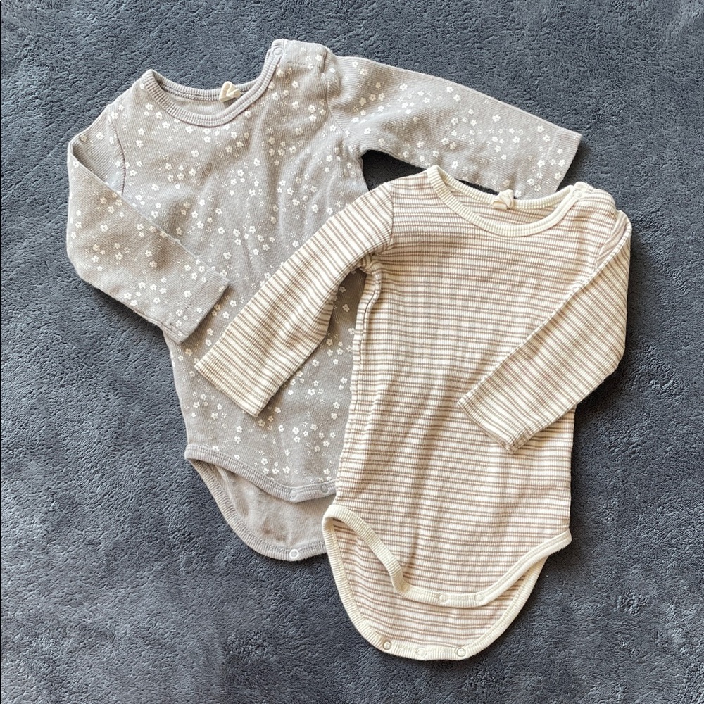 Quincy Mar 3-6M Ribbed Cozy Kids Onesie Set